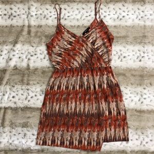 Forever 21 Women Multicolor Orange Mini Dress S